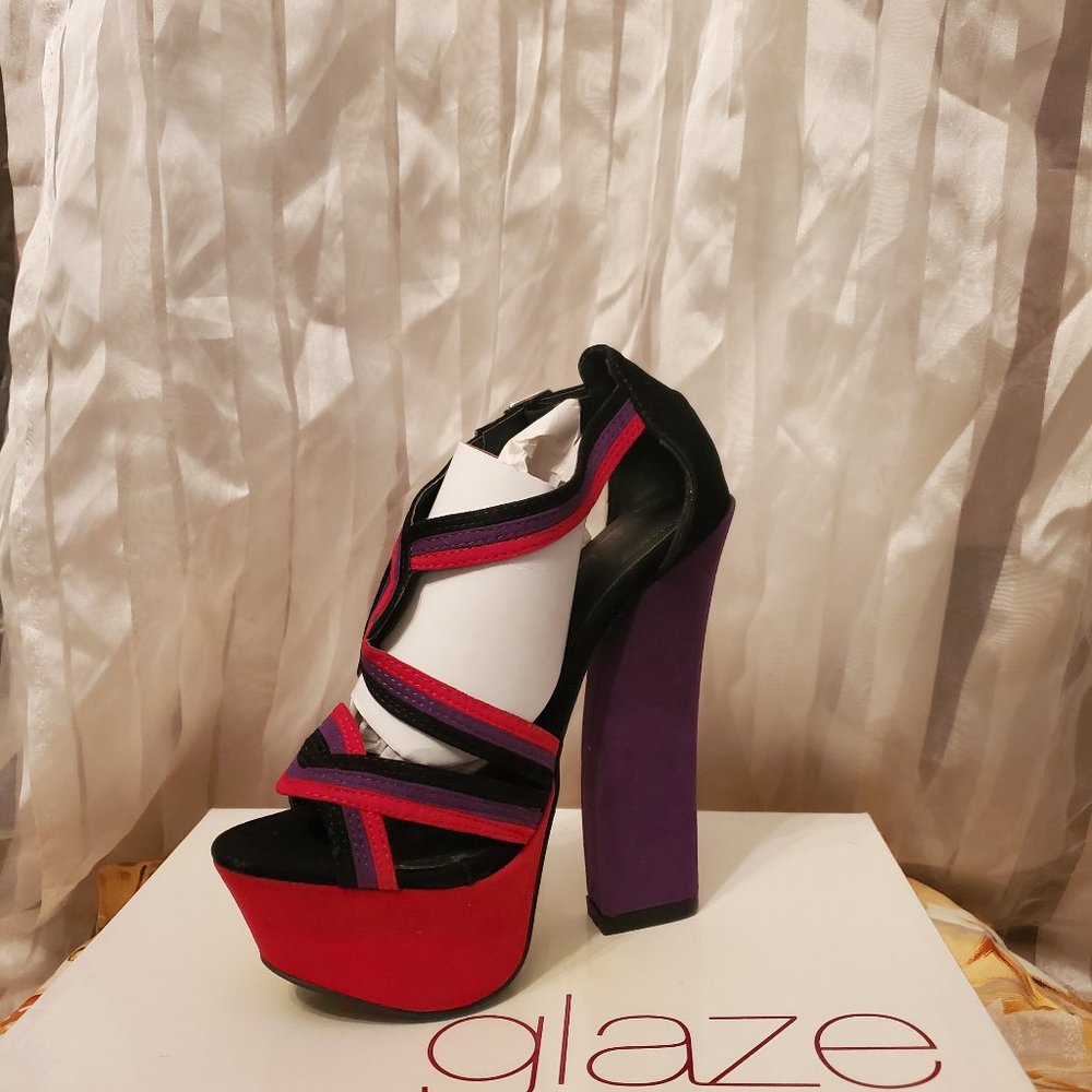 Red,Purple,Black Heels